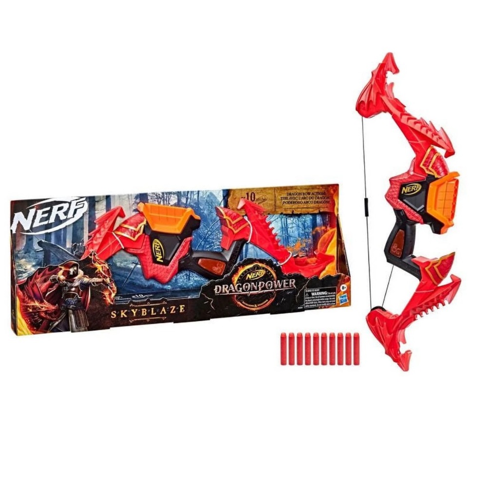 NERF DragonPower Skyblaze Dart Bow Blaster